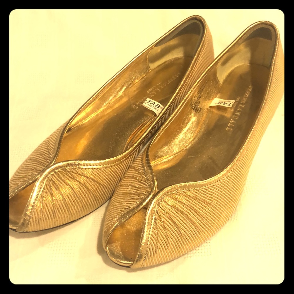 Loeffler Randall gold flats